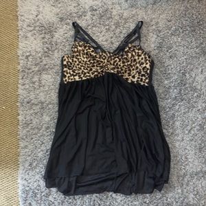 Black and cheetah sleepwear